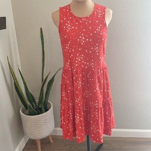 Women sundress size M red with white stars. Style & Co